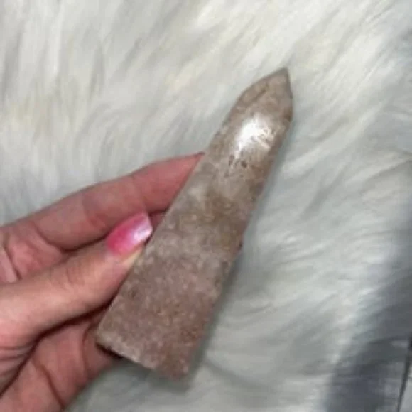 Druzy Pink Amethyst Obelisk - Picture 8 of 13